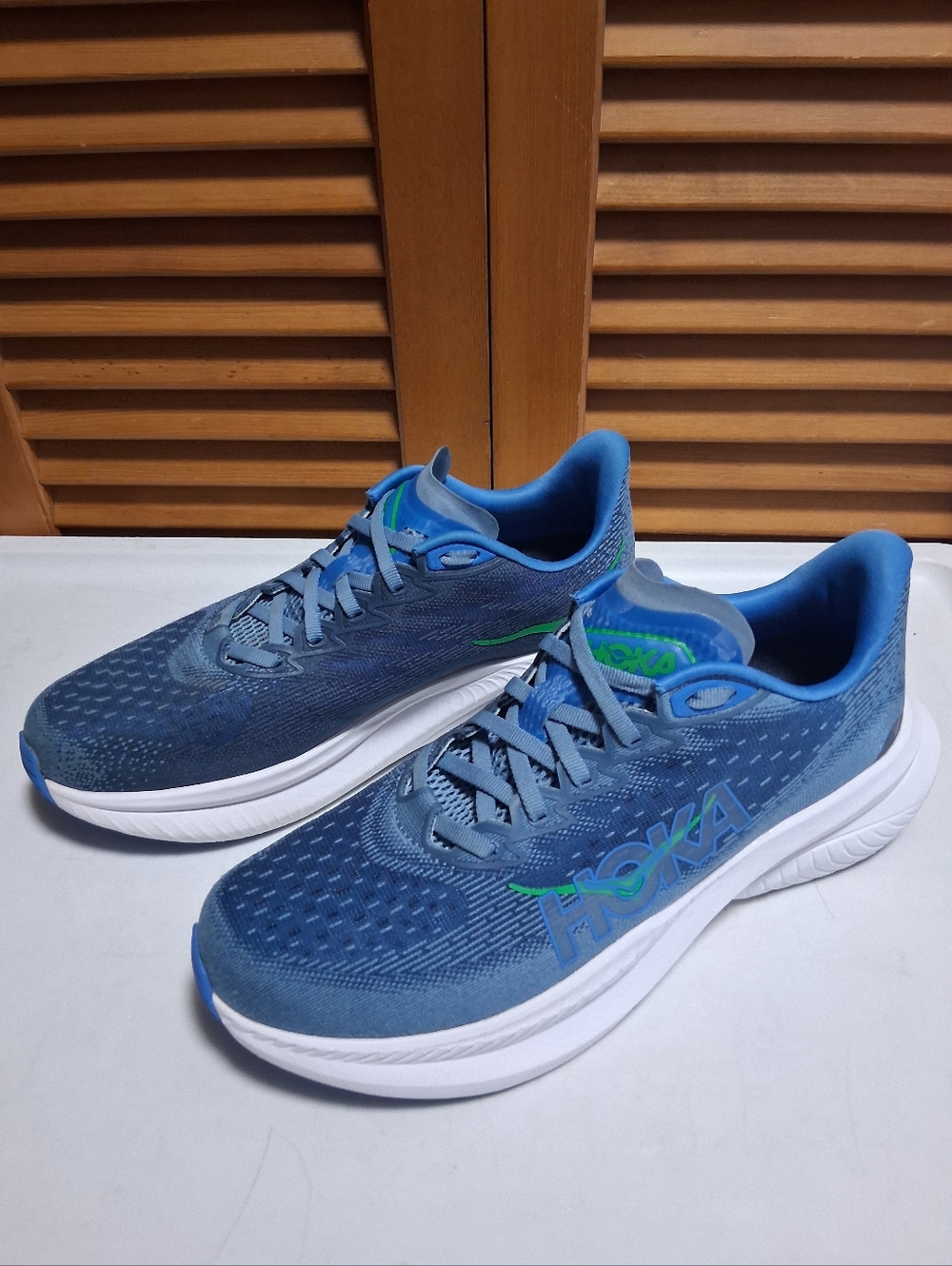 Hoka Mach 6 Downpour / Thunder Cloud Men's Running Shoe * Size: 8D